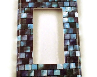 Rocker Light Switch Cover Wall Decor Switchplate Single Switch Plate in Tranquil Tiles (203R)