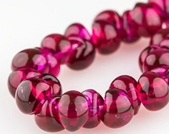 10 Teardrop Handmade Lampworked Glass Beads -Cosmos, 13mm (22842)