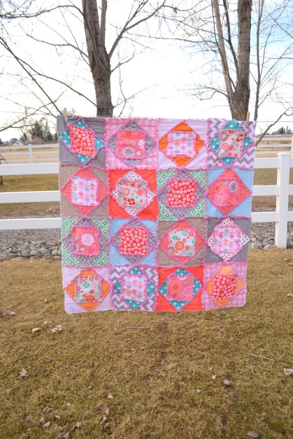 Square Dance Rag Quilt by A Vision to Remember