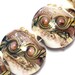 Glass Lampwork Bead Set - Four Blushing Pink Stardust Lentil Beads 10603512