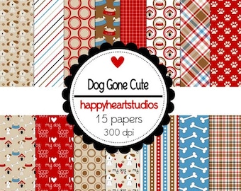 Digital Scrapbook DogGoneCute-INSTANT DOWNLOAD