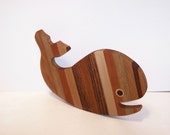 WHALE Cutting Board Handcrafted from Mixed Hardwoods