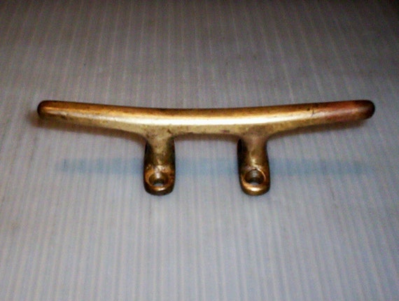 Antique Bronze Cleat . Rope Tie Off Boat Ship Nautical