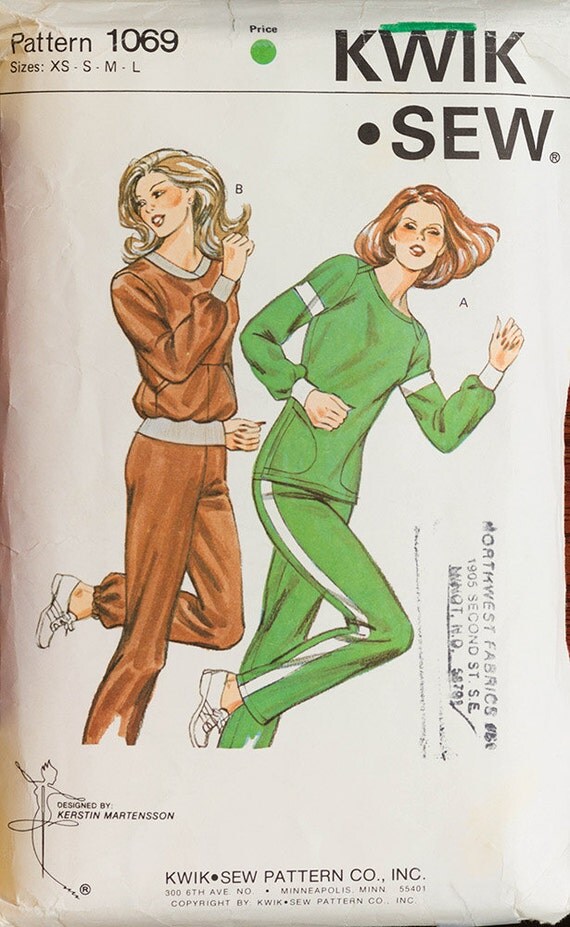 Etsy Pattern Behavior | 1970s jogging suit sewing pattern kwik sew 1069 designed for Etsy Pattern Behavior | 1970s jogging suit sewing pattern kwik sew 1069 designed for