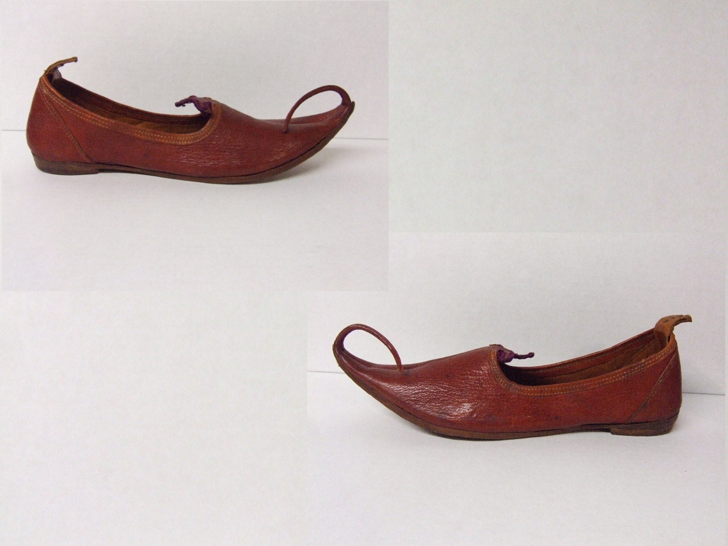 Antique Egyptian Leather Shoes Vintage 30's Valentino