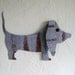 Metal wall art sculpture Basset Hound wall hanging upcycled metal dog decor animals 11 x 16