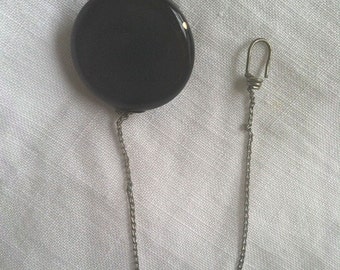 Vintage Black Bakelite Watch Pin