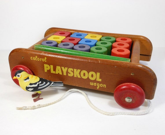 playskool wagon wooden blocks