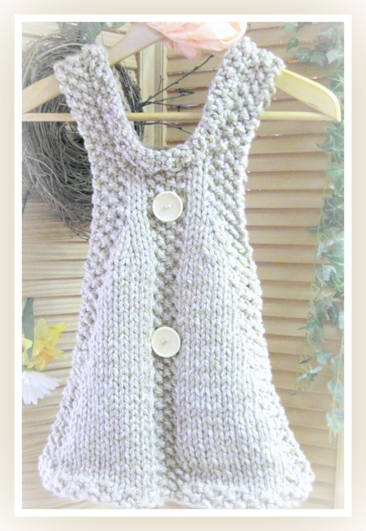 Child's Jumper Dress Knitting Pattern in Bulky Yarn by LaurelArts