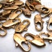 bulk -10% / B116GA / 60 Pc / 12 x 4.5 mm - Antique Gold Plated Flat Elongated Lobster Clasp / Hook Findings