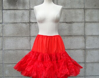 Red Crinoline Vintage Full Crinoline Petticoat