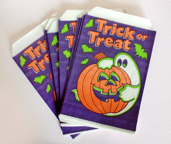 Halloween Paper Trick or Treat Bags Ghost and Jack O'