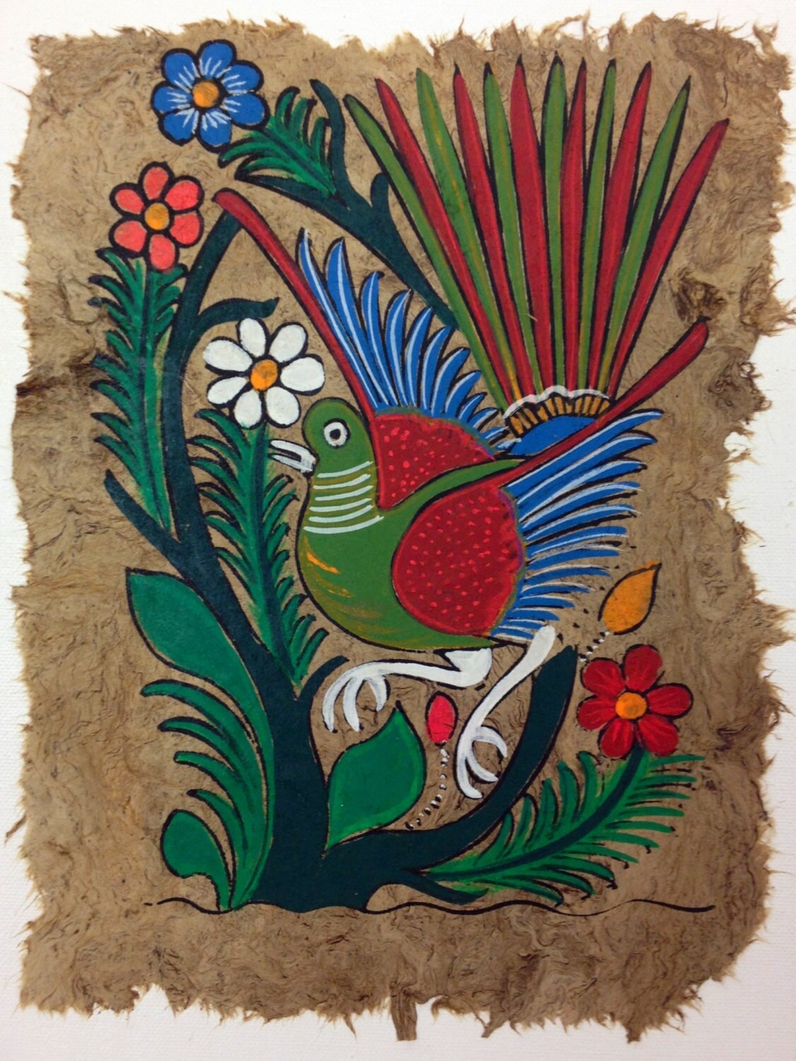 Mexican Amate Bark Painting by MISCRoot on Etsy