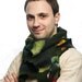 Unisex felted scarf "Mosaic splinters" - nuno felt, for her, for him, rainbow - Free shipping