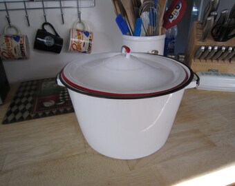 6 Qt Enamelware Stew/Stock Pot with Lid