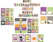 Digital Halloween Party Package, Halloween Party Decoration, Kids Halloween party, Owl, Cat, Pumpkin, PDF Printable INSTANT DOWNLOAD Il_170x135