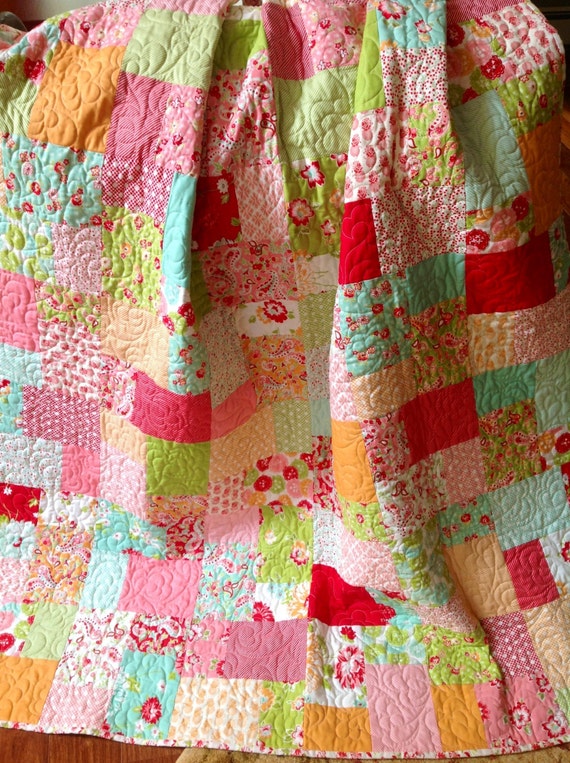 Items similar to Handmade Quilt Moda Scrumptious Patchwork on Etsy