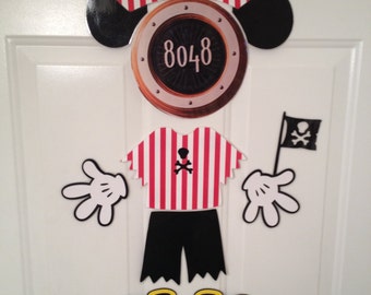 Mickey Mouse Pirate Body Part Stateroom Door Magnets for Disney Cruise
