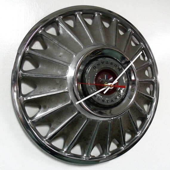 Mustang Wall Clock 1967 Ford Mustang Hubcap Sports Car