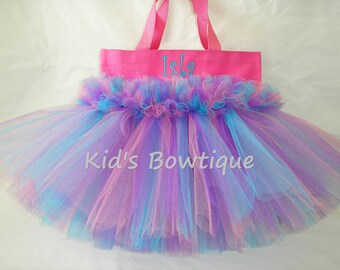Rainbow Fairy Monogrammed Tutu Tote Bag by kidsbowtique on Etsy