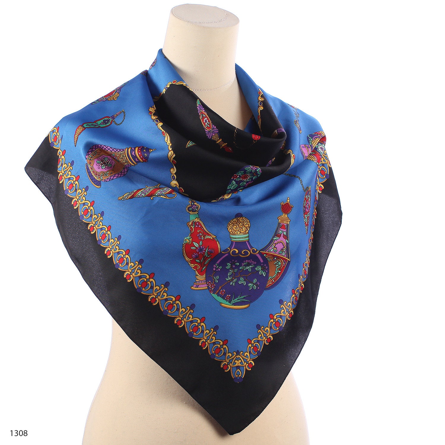 Novelty Print Scarf . Fabergé Artworks Printed . Royal Print eck Scarf ...