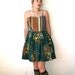 RESERVED Striped Sweetheart Floral Mini Dress Sz XS