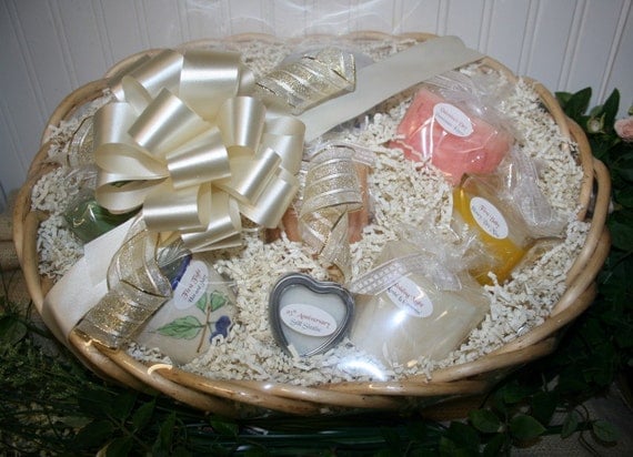 Bridal Candle Basket with Candle Poem - Wedding Gift Basket with ...