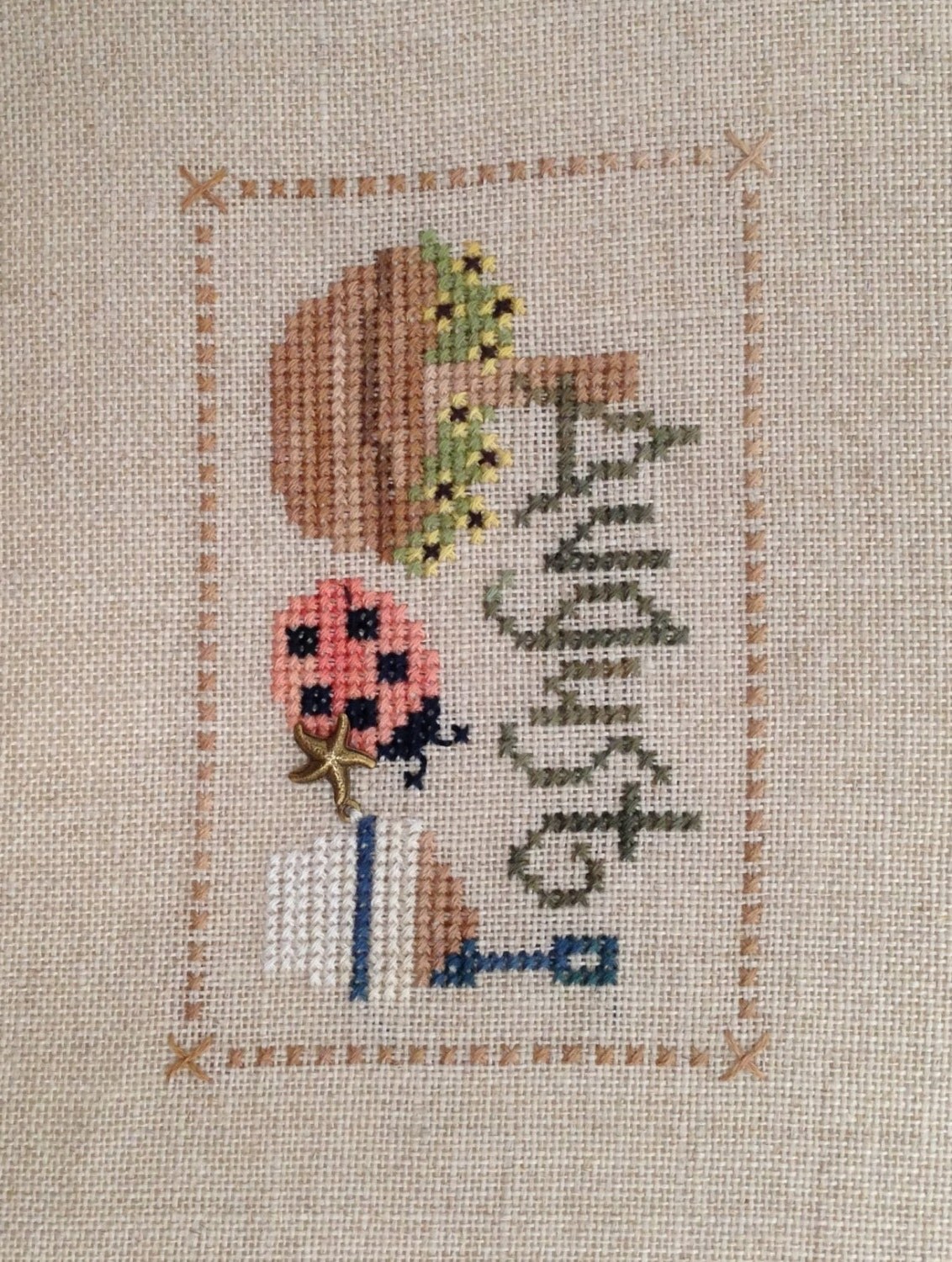 August Monthly Unframed Cross Stitch