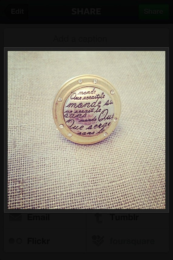 Items similar to Que Sera Sera Adjustable Gold & Silver Ring on Etsy