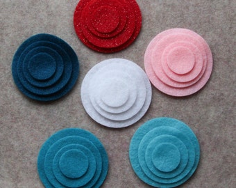 Frosted Sweets - Circles - 48 Die Cut Felt Circles