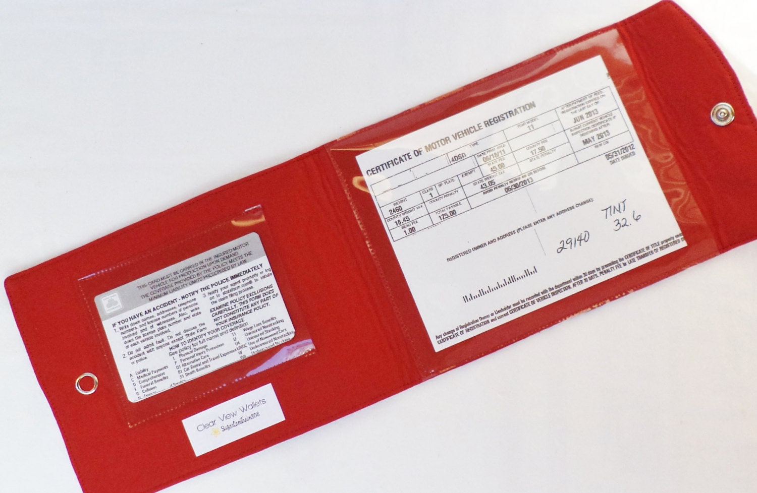 Car Registration/Insurance Holder