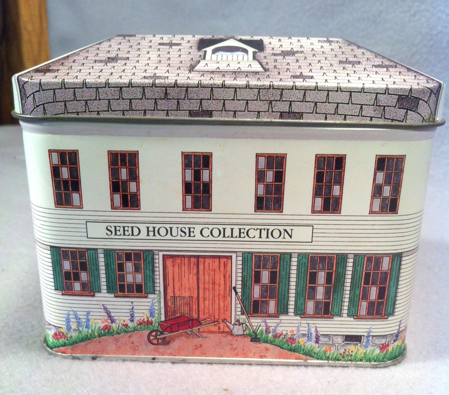 Tin Box, Burpee Seeds, Fordhook tin, Atlee Burpee, Tin house, Cottage