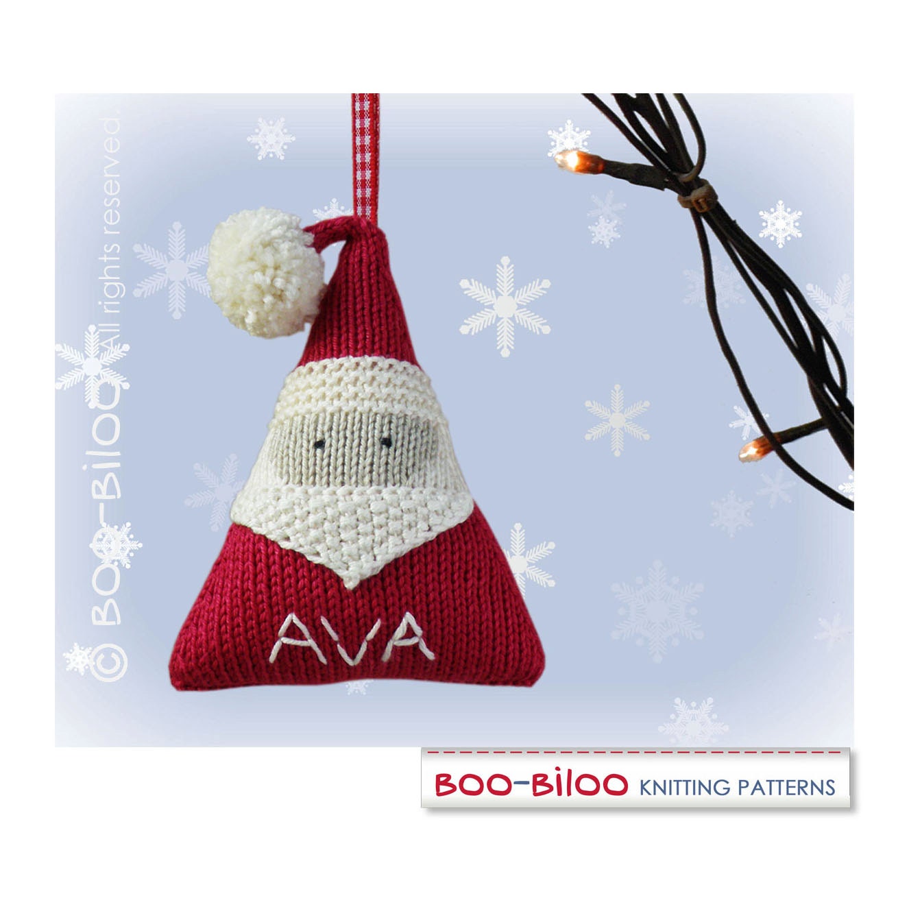 Santa Claus Knitting Pattern. Christmas decoration / by BooBiloo