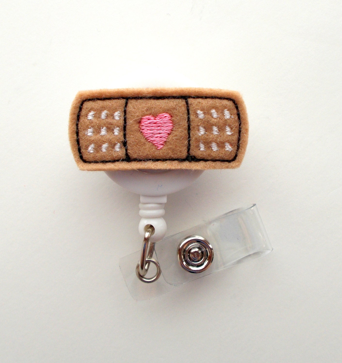 Bandaid Retractable ID Badge Reel MD Badge Holder Cute