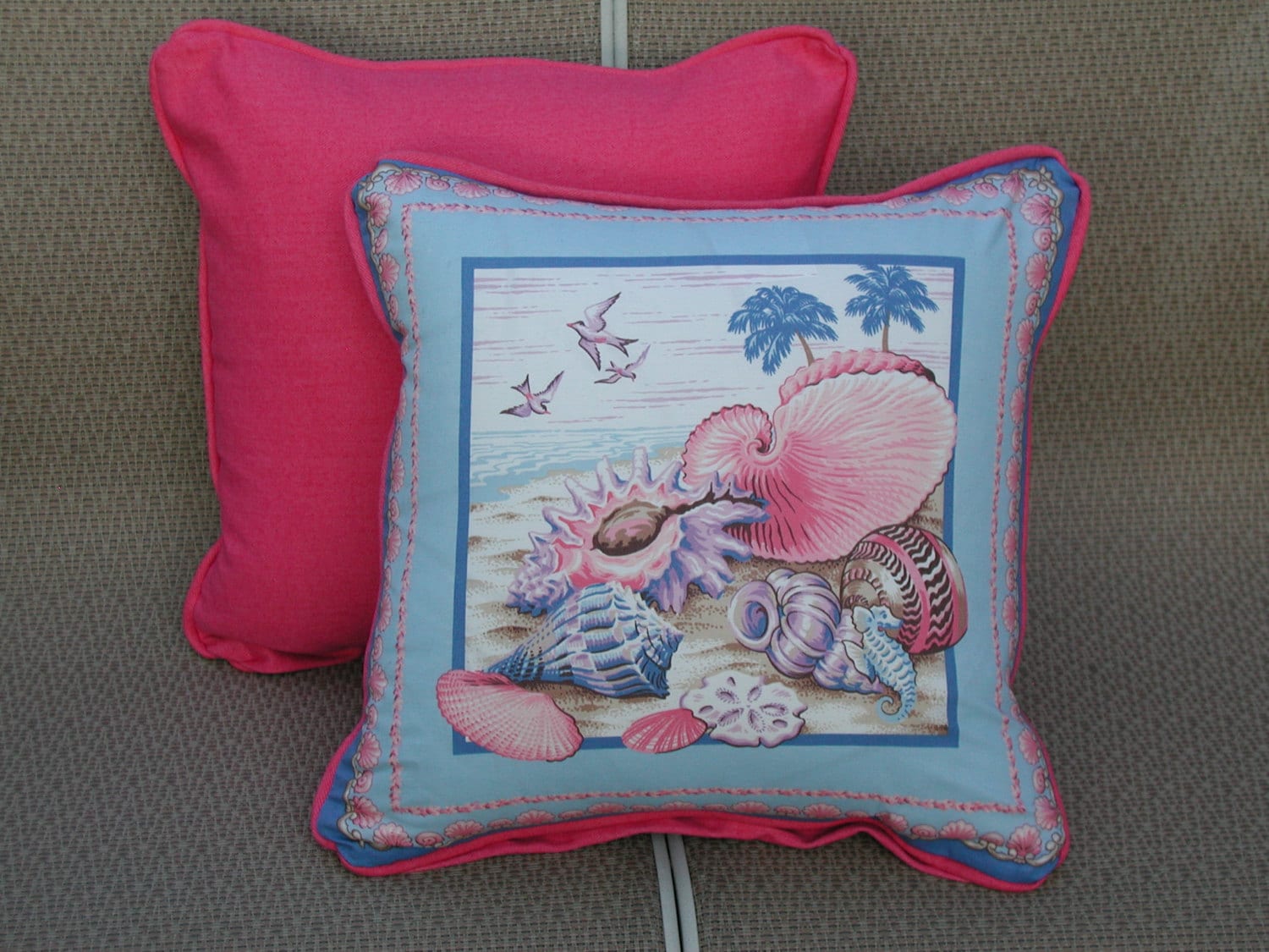 Sea Shell Pillows Pink Accent Pillows Pink Toss Pillows