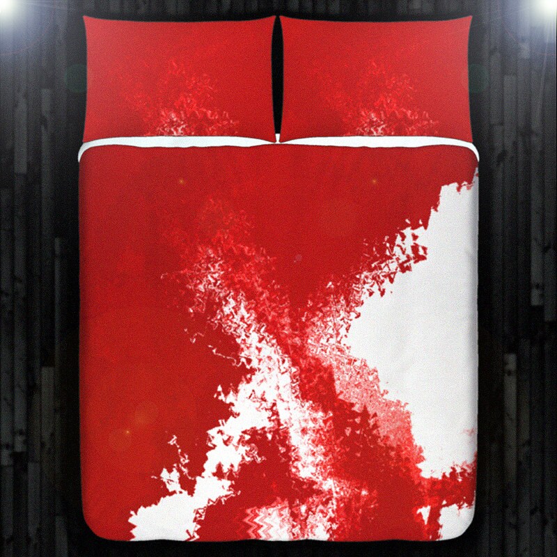 Blood Spatter Red Duvet Cover Bedding Queen Size King Twin