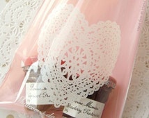 Light PINK HEART plastic bags cello phane cookie bags sweets bags ...