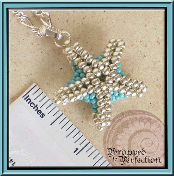 Starfish Pendant Tutorial / Beaded Bead / Seed Bead Starfish