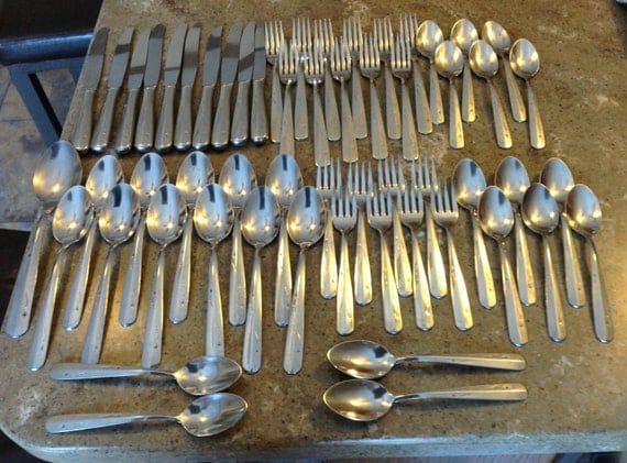 Vintage Imperial USA Stainless Steel Flatware by brightdaisydays