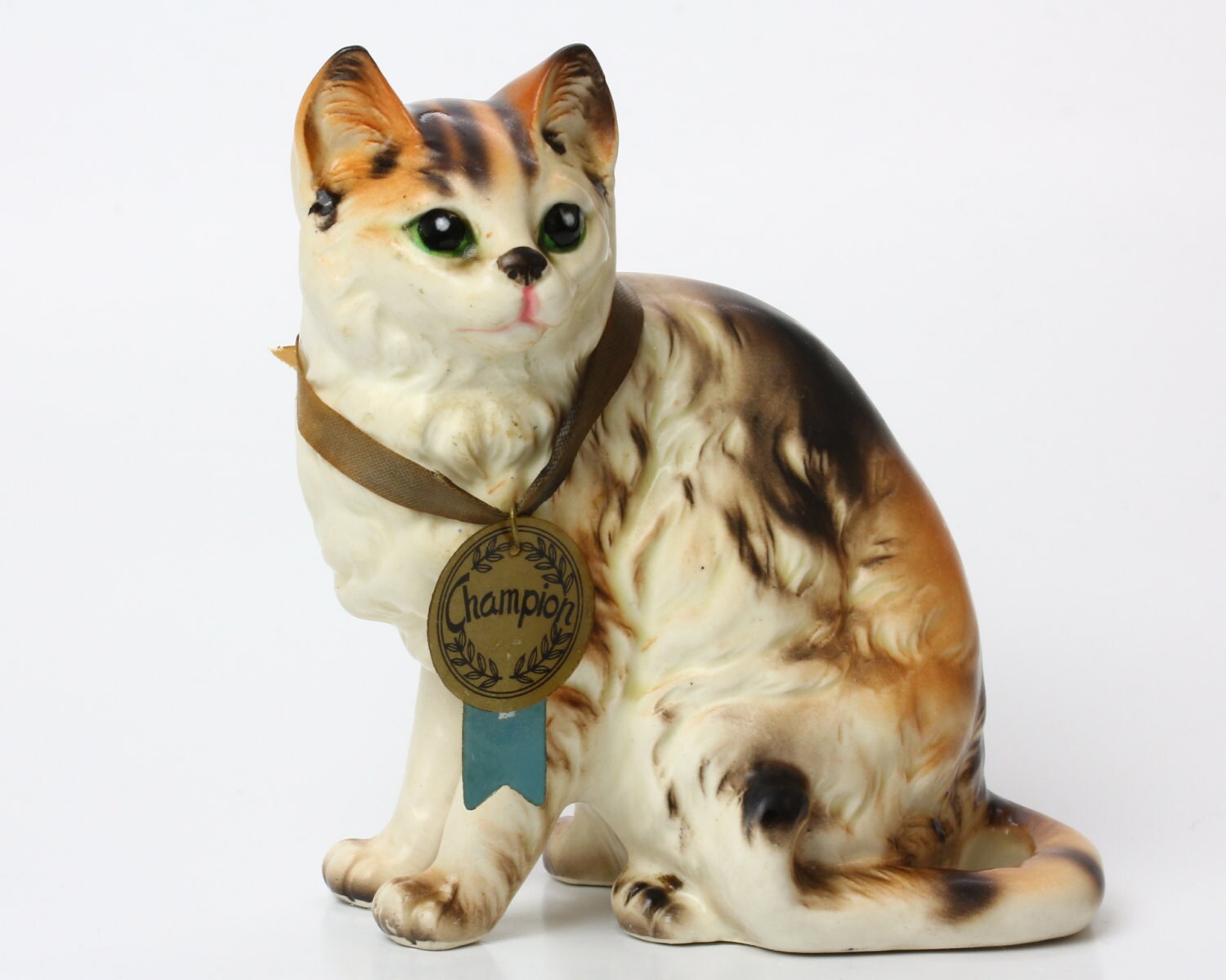 Napco Vintage Calico Cat Ceramic Figurine C7303