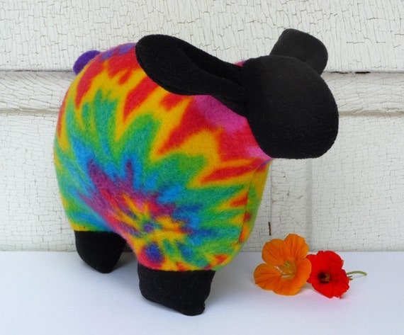 rainbow sheep stuffed animal