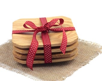 Appetizer Dessert Sushi Square Plates, Set of Four Plates