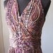 Vintage 70's Maxi Dress, Hippie Boho Chic, Paisley, Purple , Brown, and White, Size Small to Medium
