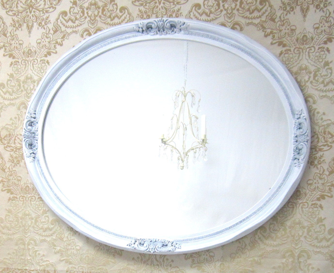 FRENCH COUNTRY MIRRORS For Sale Shabby Chic Mirror Oval Ornate