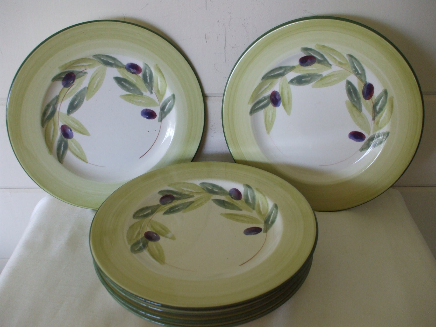 Italian Handpainted Salad Plates by Bizzirri by OneVintageVagabond