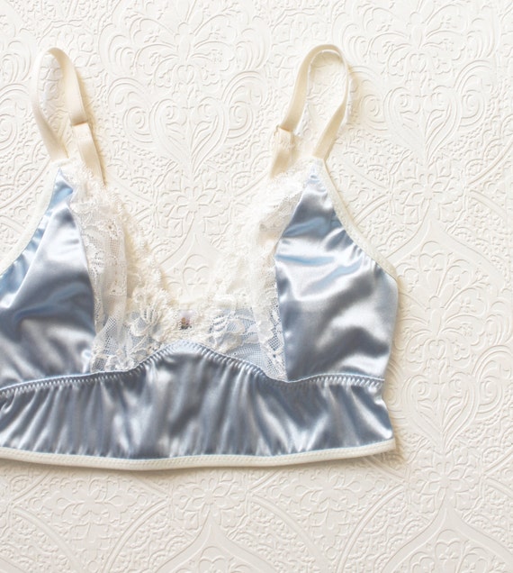 Baby Blue Bridal Lingerie 'Sky' Satin and Lace Hipster