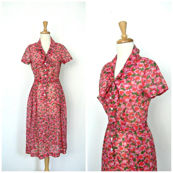Vintage 60s Dress / 1960s dress / shirtwaist / by roguegirlvintage