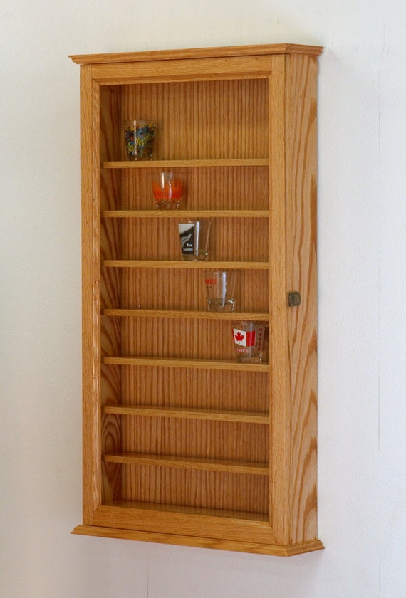 Shot Glass Display Case-Hardwood