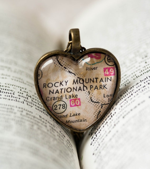 in unique made gifts colorado , Mountain Rocky National Jewelry Map Map Colorado Park Necklace ,