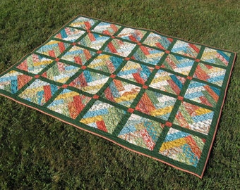 Prayer Flag Quilt ~ Finally, a manly quilt!